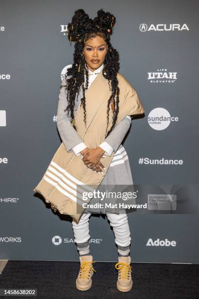 Teyana Taylor attends the 2023 Sundance Film Festival "A Thousand And One" Premiere at The Ray Theatre on January 22, 2023 in Park City, Utah.