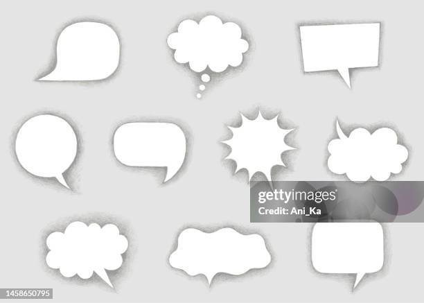 ilustrações de stock, clip art, desenhos animados e ícones de speech bubble icons - thought bubble