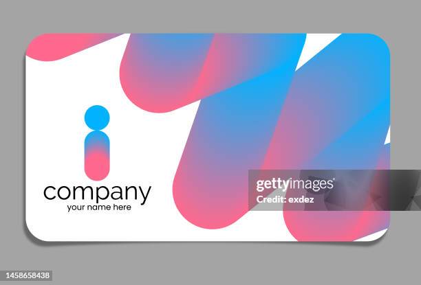 illustrations, cliparts, dessins animés et icônes de lettre i logo sur la carte de visite - lettre i