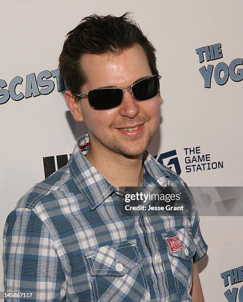 Lewis Brindley attends The Yogscast E3 Pre-Game Party by The Game Station and Maker Studios at Drai's Hollywood on June 6, 2012 in Hollywood,...