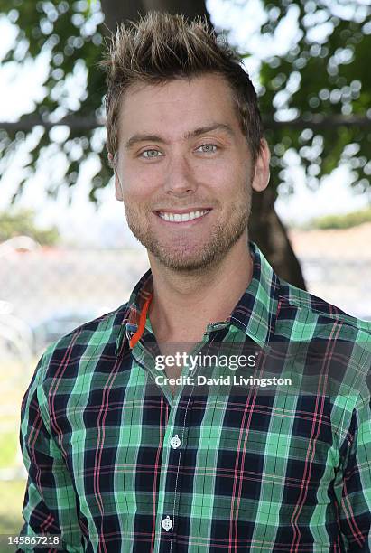 Recording artist Lance Bass attends the Environmental Media Association's 3rd Annual Garden Luncheon at Carson Senior High School on June 6, 2012 in...