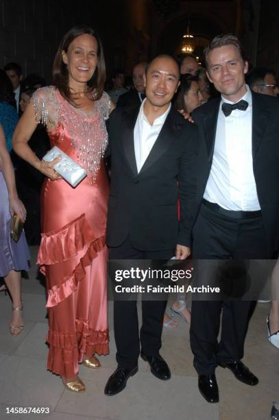 Derek Lam and Jan Schlottman attend the Council of Fashion Designers of America's 2004 Fashion Awards at the New York Public Library.