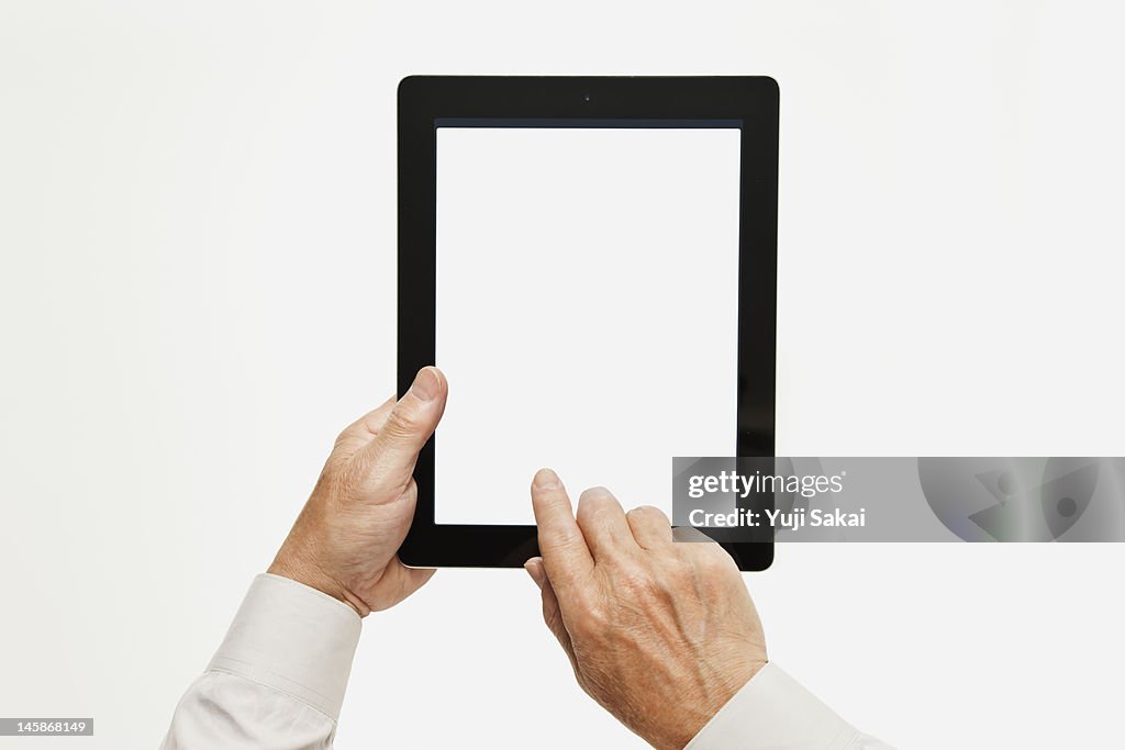 Digital tabret with man