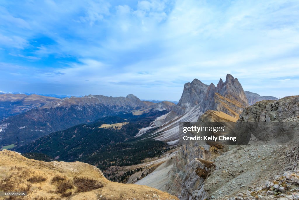 Fermeda Ridge Fermeda Towers Of The Seceda Dolomites Italy High-Res Stock Photo ...
