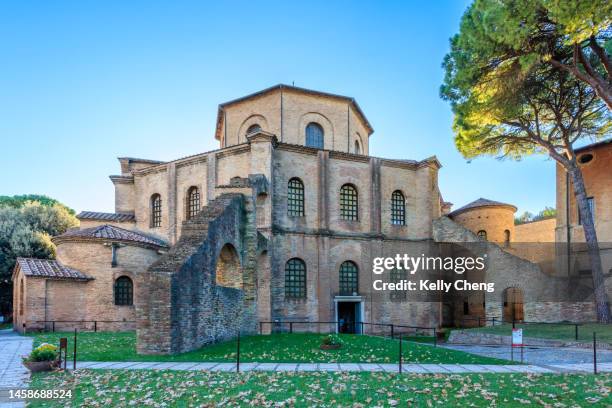 basilica of san vitale at ravenna, italy - basilica of san vitale stock-fotos und bilder