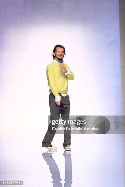 Fashion designer Matthew Williamson on the runway after his Emilio Pucci fall 2008 show at the Milano Moda Donna Sala Montenapoleone in Milan.