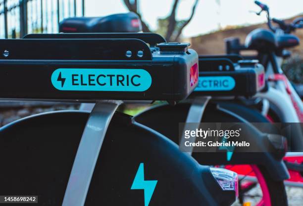 electric bike station - e bike stock pictures, royalty-free photos & images