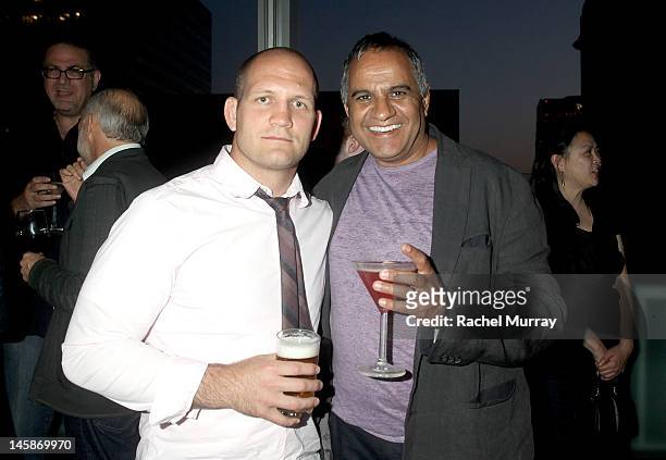 Carl Fronhofer and Wikipad designer Ravi Sawhney attend the VIP red carpet cocktail party hosted by WIKIPAD and NVIDIA as part of the celebrations...