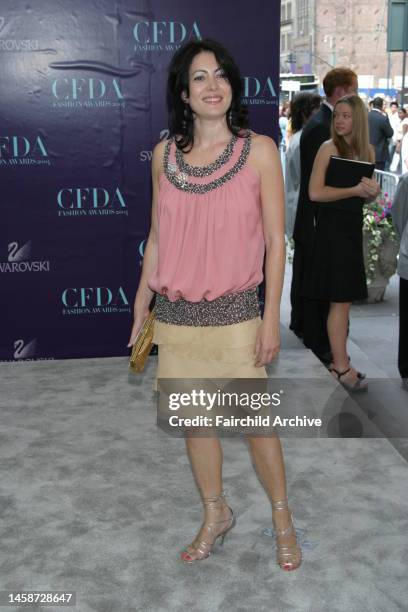 Designer Catherine Malandrino arrives at the Council of Fashion Designers of America's 2004 Fashion Awards at the New York Public Library.