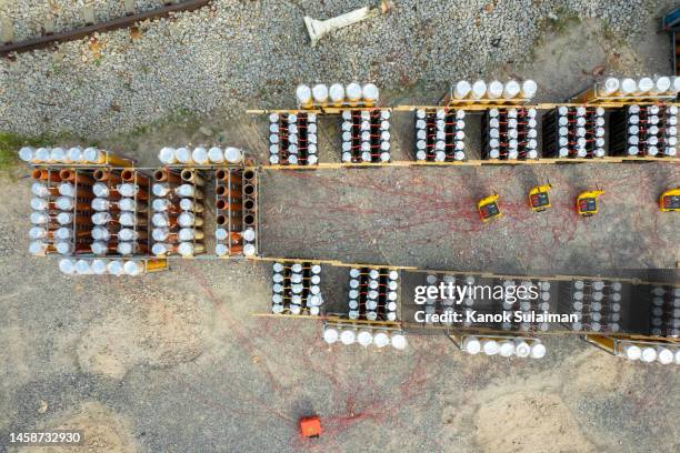 firework setting view from aerial - dynamite demolition stock pictures, royalty-free photos & images
