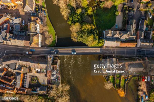 fordingbridge bridge, hampshire, uk. - hampshire stock pictures, royalty-free photos & images