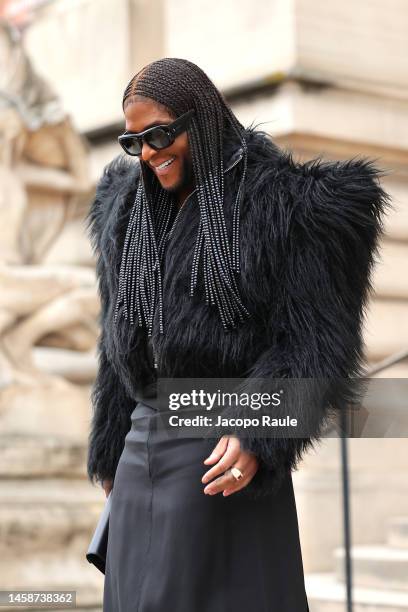 Law Roach attends the Schiaparelli Haute Couture Spring Summer 2023 show as part of Paris Fashion Week on January 23, 2023 in Paris, France.