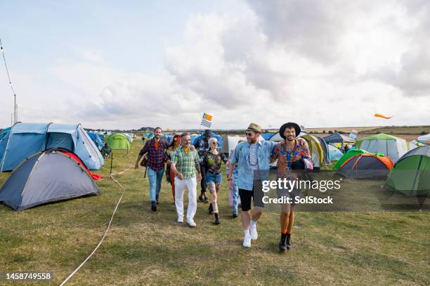 excited for entertainment - festival camping stock pictures, royalty-free photos & images