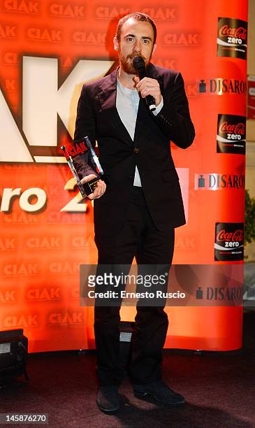Elio Germano attends 2012 Ciak d'Oro ceremony awards at Palazzo Valentini on June 6, 2012 in Rome, Italy.