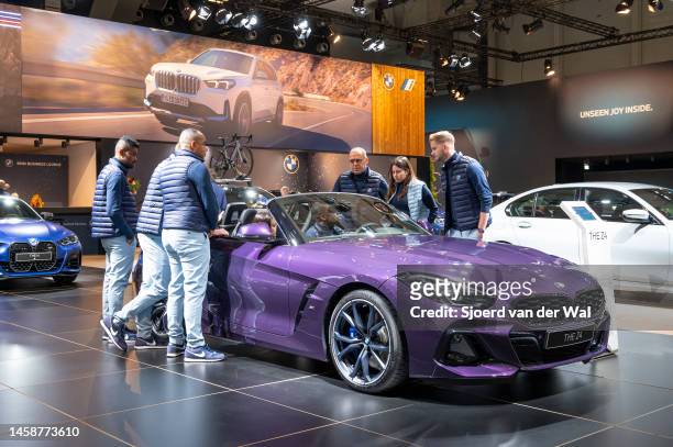 Roadster convertible sports car at Brussels Expo on January 13, 2023 in Brussels, Belgium.