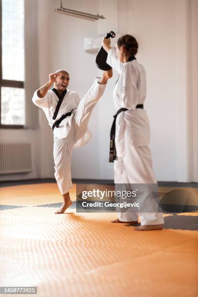 para-taekwondo - taekwondo stock pictures, royalty-free photos & images