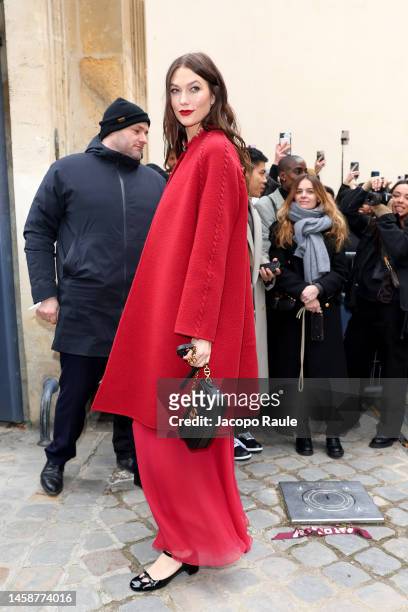 Karlie Kloss attends the Christian Dior Haute Couture Spring Summer 2023 show as part of Paris Fashion Week on January 23, 2023 in Paris, France.