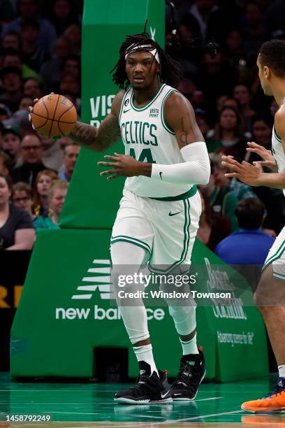 Robert Williams III of the Boston Celtics during the second quarter against the Houston Rockets at TD Garden on December 27, 2022 in Boston,...