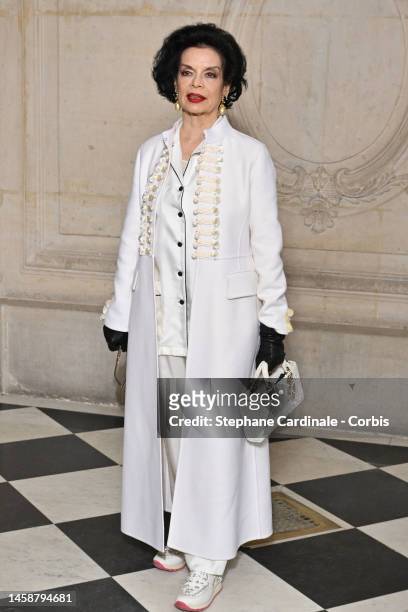 Bianca Jagger attends the Christian Dior Haute Couture Spring Summer 2023 show as part of Paris Fashion Week on January 23, 2023 in Paris, France.