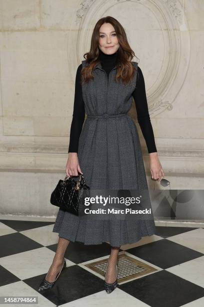 Carla Bruni attends the Christian Dior Haute Couture Spring Summer 2023 show as part of Paris Fashion Week on January 23, 2023 in Paris, France.