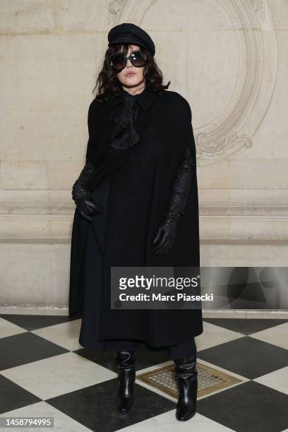 Isabelle Adjani attends the Christian Dior Haute Couture Spring Summer 2023 show as part of Paris Fashion Week on January 23, 2023 in Paris, France.