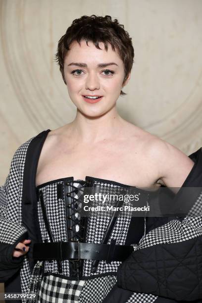 Maisie Williams attends the Christian Dior Haute Couture Spring Summer 2023 show as part of Paris Fashion Week on January 23, 2023 in Paris, France.