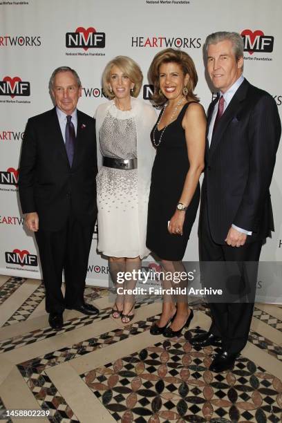 Mayor Michael Bloomberg, Karen Murray, Hoda Kotb and Terry Lundgren attend the National Marfan Foundation's 2010 Heartworks Gala at Cipriani 42nd...