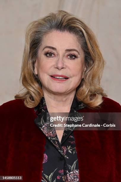 Catherine Deneuve attends the Christian Dior Haute Couture Spring Summer 2023 show as part of Paris Fashion Week on January 23, 2023 in Paris, France.