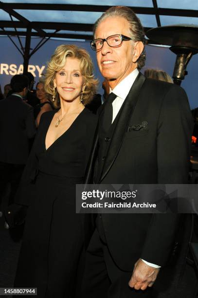 Jane Fonda and Richard Perry attend MOCA 35th Anniversary Gala Celebration at Museum of Contemporary Art.