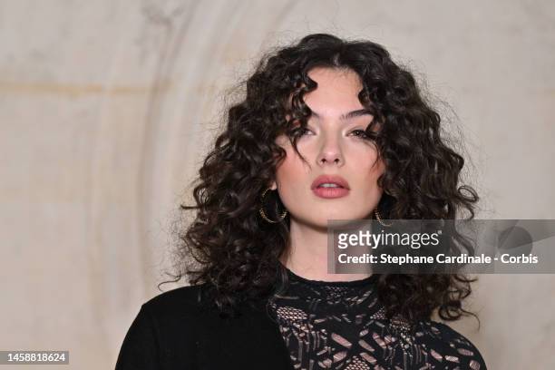 Deva Cassel attends the Christian Dior Haute Couture Spring Summer 2023 show as part of Paris Fashion Week on January 23, 2023 in Paris, France.
