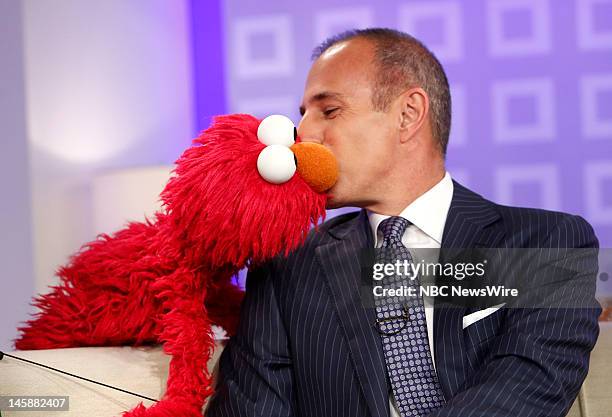 Elmo and Matt Lauer appear on NBC News' "Today" show --