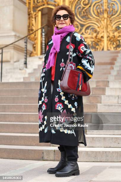 Nati Abascal attends the Schiaparelli Haute Couture Spring Summer 2023 show as part of Paris Fashion Week on January 23, 2023 in Paris, France.