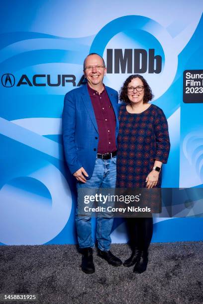 IMDb Founder and CEO Col Needham and Karen Needham attend The IMDb Studio at Acura Festival Village Cast Photo Calls on Location at Sundance 2023 on...