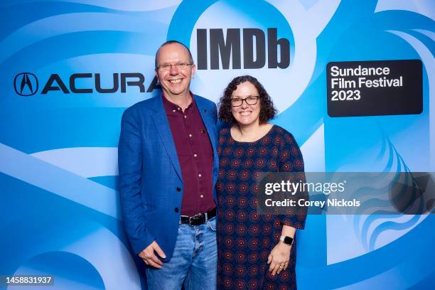 IMDb Founder and CEO Col Needham and Karen Needham attend The IMDb Studio at Acura Festival Village Cast Photo Calls on Location at Sundance 2023 on...