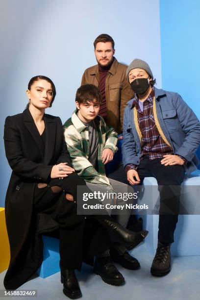 Eve Hewson, Orén Kinlan, Jack Reynor, and Joseph Gordon-Levitt visit the IMDb Portrait Studio at Acura Festival Village on Location at Sundance 2023...