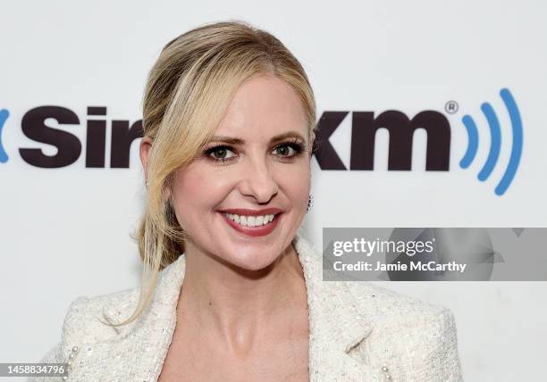 Sarah Michelle Gellar visits Sirusxm at SiriusXM Studios on January 23, 2023 in New York City.