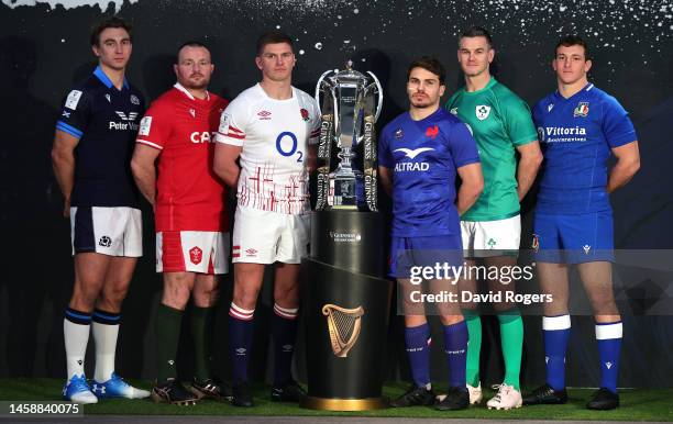 Jamie Ritchie, Captain of Scotland, Ken Owens, Captain of Wales, Owen Farrell, Captain of England, Antoine Dupont, Captain of France, Johnny Sexton,...