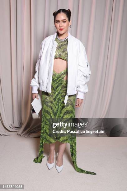 Araya Hargate attends the Giambattista Valli Haute Couture Spring Summer 2023 show as part of Paris Fashion Week on January 23, 2023 in Paris, France.