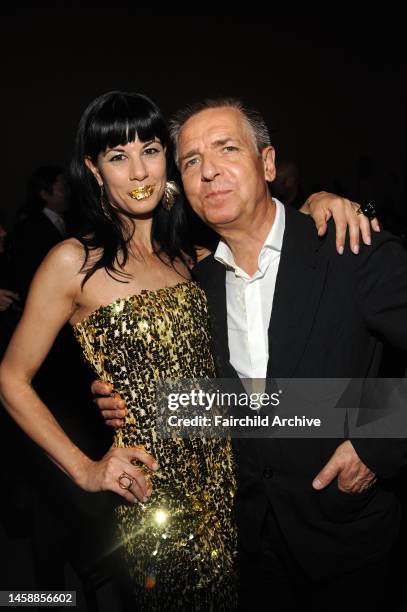 Julia Stoschek and Andreas Gursky attend Givenchy's Marina Abramovic dinner at the Museum of Modern Art.