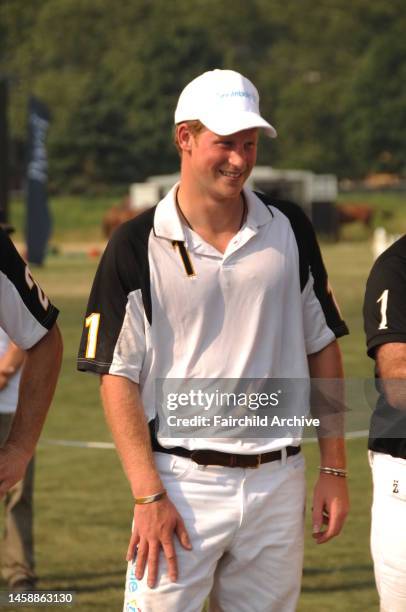 Prince Harry of Wales attends Veuve Cliquot's third annual Polo Classic on Governor's Island.