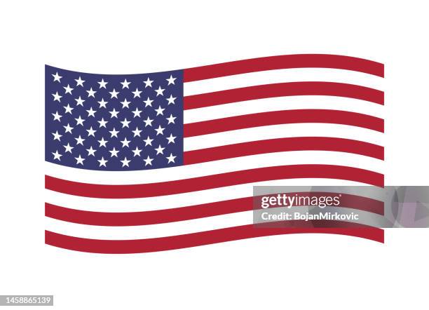 usa schwenken flagge. vektor - us flagge stock-grafiken, -clipart, -cartoons und -symbole