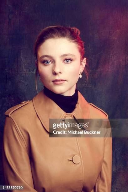 Thomasin McKenzie of ‘Eileen’ is photographed for Deadline at the Deadline Studio during the 2023 Sundance Film Festival at the Hotel Park City on...