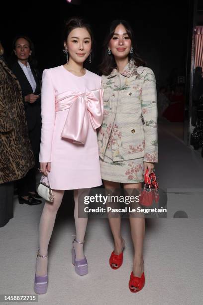 Guests attend the Giambattista Valli Haute Couture Spring Summer 2023 show as part of Paris Fashion Week on January 23, 2023 in Paris, France.