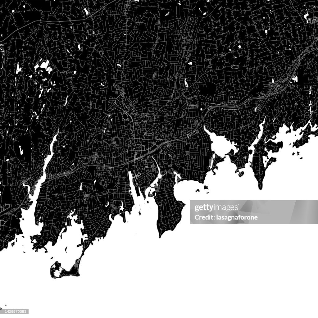 Stamford, Connecticut, USA Vector Map