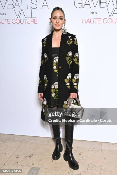 Olivia Palermo attends the Giambattista Valli Haute Couture Spring Summer 2023 show as part of Paris Fashion Week on January 23, 2023 in Paris,...