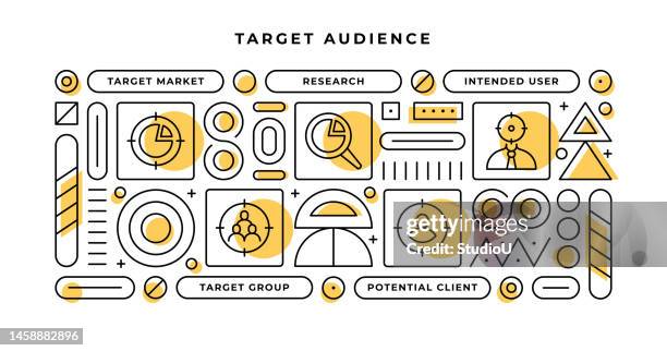 Client Target Graphic Target Audience Infographic Concept With Geometric Shapes And Target ...