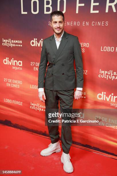 Nando Escribano attends the premiere of "Lobo Feroz" at Cine Palacio de la Prensa on January 23, 2023 in Madrid, Spain.