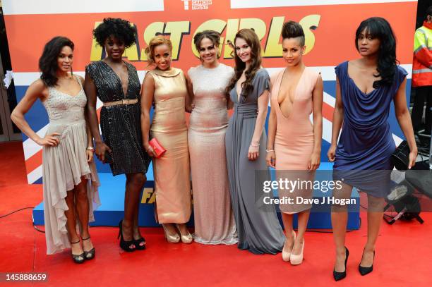 Hannah Frankson, Lashana Lynch, Lorraine Burroughs, Leonora Crichlow, Lily James, Dominique Tipper and Tiana Benjamin attend the UK premiere of Fast...