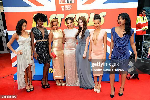 Hannah Frankson, Lashana Lynch, Lorraine Burroughs, Leonora Crichlow, Lily James, Dominique Tipper and Tiana Benjamin attend the UK premiere of Fast...