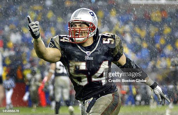 Tedy Bruschi's NFL jersey at the Patriots
